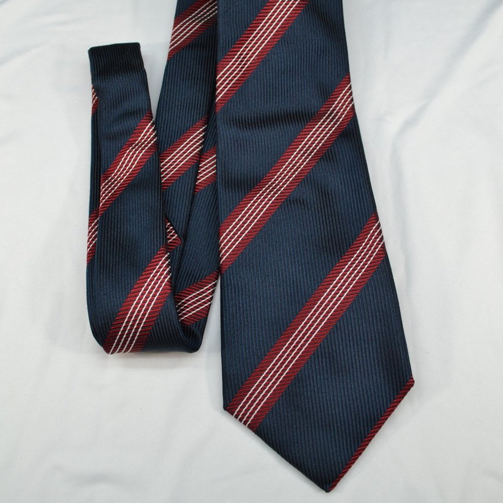 D'Este regimental tie - blue/red - Extra long
